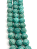 12mm Amazonite Round Beaded . Length in 15.5 Inch Stretch , Amazonite Bracelet- AAA quality Natural Amazonite beads