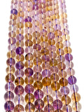 Ametrine round beads 8 mm Size AAAA Quality , Ametrine Round Beads, 40cm strand- Gemstone Round Beads- Ametrine