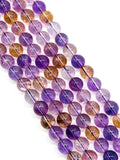 10MM Ametrine round beads AAA Quality , Ametrine Round Beads, 40cm strand- Gemstone Round Beads- Ametrine