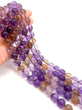 Ametrine round beads 12mm AAA Quality , Ametrine Round Beads, 40cm strand- Gemstone Round Beads- Ametrine