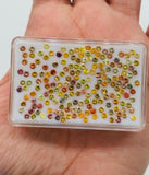 Yellow Sapphire 2.5mm cut loose stone • Size 2.4-2.5 mm, pack of 10 pc, Mix color,