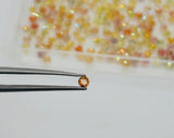 Yellow Sapphire 2.5mm cut loose stone • Size 2.4-2.5 mm, pack of 10 pc, Mix color,