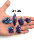 Purple Turquoise Cabochon Code# X1-X6- AAA Quality - Natural Turquoise Cabs -