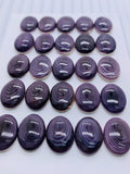12x16 mm Wampum Quahog Shell Oval Cabs • Pack of 2 Pcs • AAA Quality • Natural Wampum Shell Cabochon • Flat Back