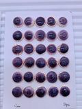 10 / 12 mm Wampum Quahog Shell round Cabs • AAA Quality • Natural Wampum Shell Cabochon • Flat Back