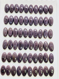 6X12 mm Wampum Quahog Shell Oval Cabs • Pack of 4 PCS • AAA Quality • Natural Wampum Shell Cabochon • Flat Back