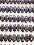 6X12 mm Wampum Quahog Shell Oval Cabs • Pack of 4 PCS • AAA Quality • Natural Wampum Shell Cabochon • Flat Back