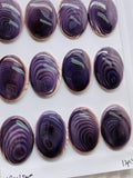 18X25 mm Wampum Quahog Shell Oval Cabs Pack of 1 Piece • AAA Quality • Natural Wampum Shell Cabochon • Flat Back