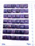 10/12 mm Wampum Quahog Shell Square Cabs • AAA Quality • Natural Wampum Shell Cabochon • Flat Back