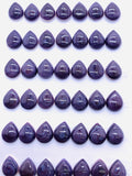 8x10 mm Wampum Quahog Shell Pear Cabs • Pack of 4 Pcs • AAA Quality • Natural Wampum Shell Cabochon • Flat Back