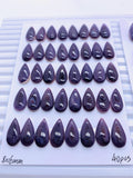 8x16 / 10x20 mm Wampum Quahog Shell Pear Cabs • AAA Quality • Natural Wampum Shell Cabochon • Flat Back