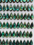 Abalone Shell Pear Cabs- 6X12 mm Size- Pack of 4 Pcs- AAAA Quality- Natural Abalone Cabochons