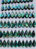 Abalone Shell Pear Cabs- 6X12 mm Size- Pack of 4 Pcs- AAAA Quality- Natural Abalone Cabochons