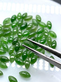 Jade Marquise Cabs - 4x8 mm Size - Pack of 8 Pcs - AAA Quality - Natural Russian Jade Cabochons