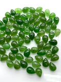 Jade Pear Cabs - 5x7 mm Size - Pack of 6 Pcs - AAA Quality - Natural Russian Jade Cabochons - Origin Russia