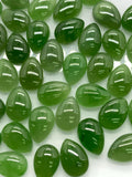 Jade Pear Cabs - 7x10 mm Size - Pack of 4 Pcs - AAA Quality - Natural Russian Jade Cabochons - Origin Russia