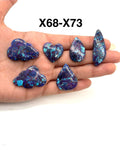 Purple Turquoise Cabochon Code# X68-X73 AAA Quality - Natural Turquoise Cabs -