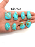 Turquoise Cabochon • Code T41- T48 • AAA Quality • Natural Turquoise Cabs • Turquoise Pendant