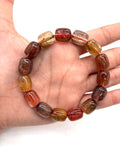 Multi Rutile Bracelet •11x13mm Size • Code #D1• AAA Quality •Weight 43.7 gm. Natural Rutilated Quartz Bracelet