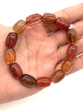 Multi Rutile Bracelet .11x15 mm Size • Code #D3• AAA Quality •Weight 41.1 gm. Natural Rutilated Quartz Bracelet