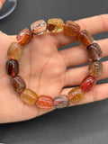 Multi Rutile Bracelet •11x13mm Size • Code #D1• AAA Quality •Weight 43.7 gm. Natural Rutilated Quartz Bracelet
