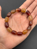 Multi Rutile Bracelet •Size 10X14 mm • Code #D2• AAA Quality •Weight 33.5 gm. Natural Rutilated Quartz Bracelet, barrel shape