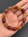Multi Rutile Bracelet •Size 10X14 mm • Code #D2• AAA Quality •Weight 33.5 gm. Natural Rutilated Quartz Bracelet, barrel shape