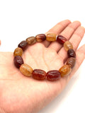 Multi Rutile Bracelet •Size 10X14 mm • Code #D2• AAA Quality •Weight 33.5 gm. Natural Rutilated Quartz Bracelet, barrel shape