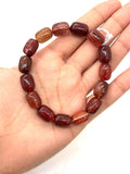 Red Rutile Bracelet •10x13 mm Size • Code #D5• AAA Quality •Weight 35 gm. Natural Rutilated Quartz Bracelet