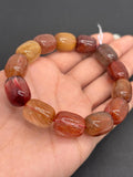 Multi Rutile Bracelet •13x17mm Size • Code #D12• AAA Quality •Weight 59.8 gm. Natural Rutilated Quartz Bracelet