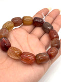 Multi Rutile Bracelet •13x17mm Size • Code #D12• AAA Quality •Weight 59.8 gm. Natural Rutilated Quartz Bracelet