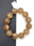 Golden Rutile Bracelet • 19 mm Size • Code J4 • Weight 119 gm - 4A Quality • Natural Rutilated Quartz Bracelet