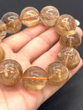 Golden Rutile Bracelet • 19 mm Size • Code J4 • Weight 119 gm - 4A Quality • Natural Rutilated Quartz Bracelet