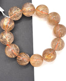 Golden Rutile Bracelet • 19 mm Size • Code J3 • Weight 122 gm - 4A Quality • Natural Rutilated Quartz Bracelet