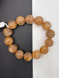 Golden Rutile Bracelet • 16.50 mm Size • Code J1 • Weight 86.2 gm - 4A Quality • Natural Rutilated Quartz Bracelet