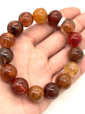 Multi Rutile Bracelet •14 mm Size • Code #M20• AAA Quality •Weight 63.7 gm. Natural Rutilated Quartz Bracelet