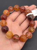 Multi Rutile Bracelet •14 mm Size • Code #M22• AAA Quality •Weight 62 gm. Natural Rutilated Quartz Bracelet
