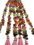 Tourmaline pear shape Beads - 5x7 mm Size - AAA Quality - Natural Multi Tourmaline Briolette. length 8"