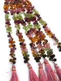 Tourmaline pear shape Beads - 5x7 mm Size - AAA Quality - Natural Multi Tourmaline Briolette. length 8"