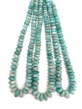 8-15mm Amazonite Roundel graduated . Length in 14" Amazonite - AAA quality Natural Amazonite beads
