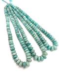 8-15mm Amazonite Roundel graduated . Length in 14" Amazonite - AAA quality Natural Amazonite beads