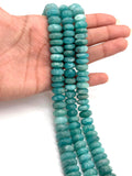 Amazonite Roundel 12mm Beaded. CODE 1 . Length in 14 Inch, Amazonite AAA quality Natural Amazonite beads