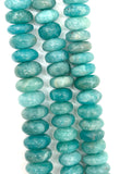 Amazonite Roundel 12mm Beaded. CODE 1 . Length in 14 Inch, Amazonite AAA quality Natural Amazonite beads