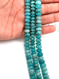 Amazonite Roundel 9mm ,CODE 3 . Length in 14 Inch , Amazonite Bbeads AAA quality Natural Amazonite.