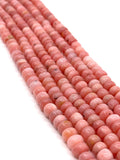 Pink Opal Rondelle Beads 7-9 mm AAA quality beads - Length 14"- Peruvian Pink Opal Roundel, origin Peru