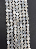 white Moonstone Faceted Coin 8 mm , Natural Moonstone . good quality faceted beads