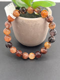 Multi Rutile Bracelet •9 mm Size • Code #M6• AAA Quality •Weight 22.4 gm. Natural Rutilated Quartz Bracelet