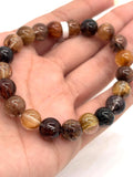 Multi Rutile Bracelet •9 mm Size • Code #M6• AAA Quality •Weight 22.4 gm. Natural Rutilated Quartz Bracelet
