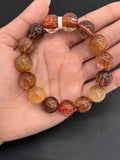 Multi Rutile Bracelet • 14 mm Size • Code #M15• AAA Quality •Weight 62 gm. Natural Rutilated Quartz Bracelet