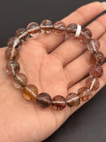 Multi Rutile Bracelet • 10.50 mm Size • Code #M8• AAA Quality •Weight 32.4 gm. Natural Rutilated Quartz Bracelet